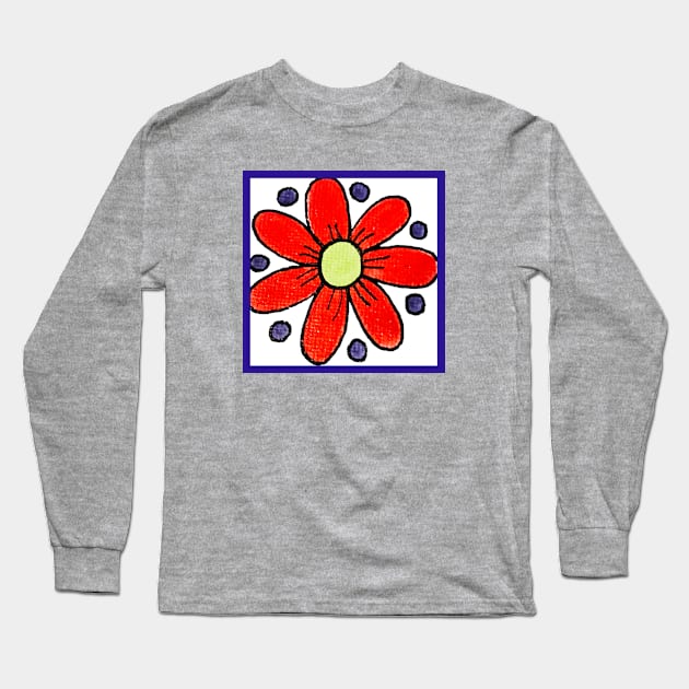 Groovy Flower #6 Long Sleeve T-Shirt by ErinBrieArt